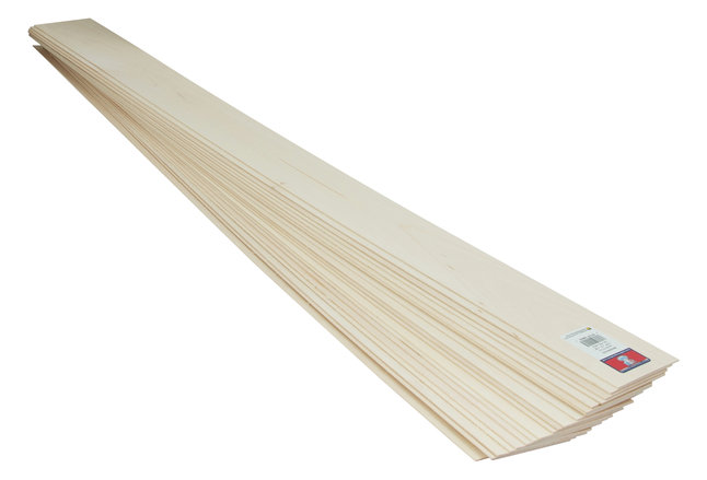 Saunders Midwest Basswood, 1/8 x 4 x 36, Pack of 5, Item Number 2090712