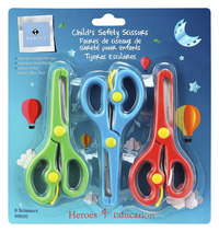 Sparco Kids Safety Scissors, 5 Inches, Assorted Colors, Pack of 6, Item Number 2090731