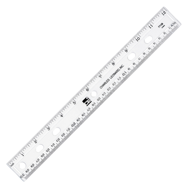 Image for CLI Plastic Rulers, 12 Inches, Clear, Pack of 36 from School Specialty