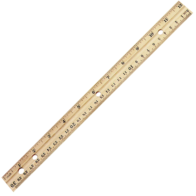 Image for CLI Metal Edge Wood Rulers, 12 Inches, Pack of 36 from School Specialty