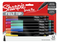 Sanford Sharpie Brush Tip Pens, Assorted Colors, Item # 2091172
