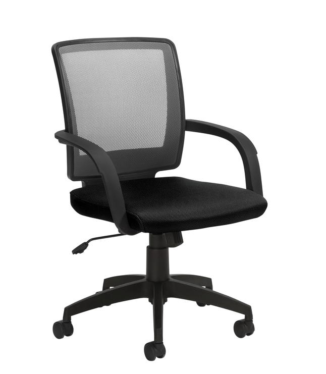 Image for Offices To Go Task Chair, Mesh Back Tilter, 22-1/2 x 22-1/2 x 37 Inches, Black Seat, Gray Back from School Specialty