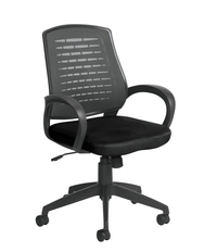 Image for Offices To Go Executive Desk Chair, 22-1/2 x 22-1/2 x 37 Inches, Gray Mesh Back, Black Seat from School Specialty