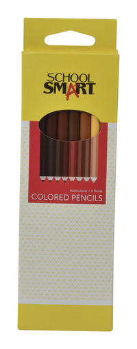 Image for School Smart Multicultural Colored Pencils, Set of 8 from School Specialty