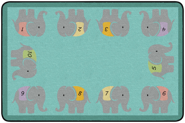 Childcraft Counting Elephants, 8 x 12 Feet, Rectangle, Item Number 2091366