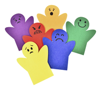 Image for Abilitations Emotion Hand Puppets, Set Of 6 from School Specialty