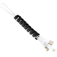 Bluelounge CableCoil, Black, Pack of 4, Item Number 2091470