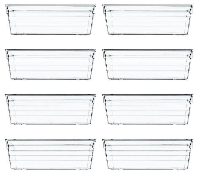 Drawer Organizer Tray, Plastic, Small 3x6 Inches, Pack of 8, Item Number 2099570