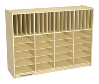 Childcraft Mobile Flat Tray and Folder Cubby Unit, 47-3/4 x 14-1/4 x 36 Inches, Item Number 2092029
