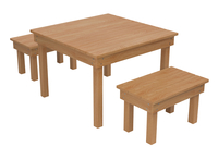 Image for Childcraft Outdoor Square Table and Bench Set from School Specialty