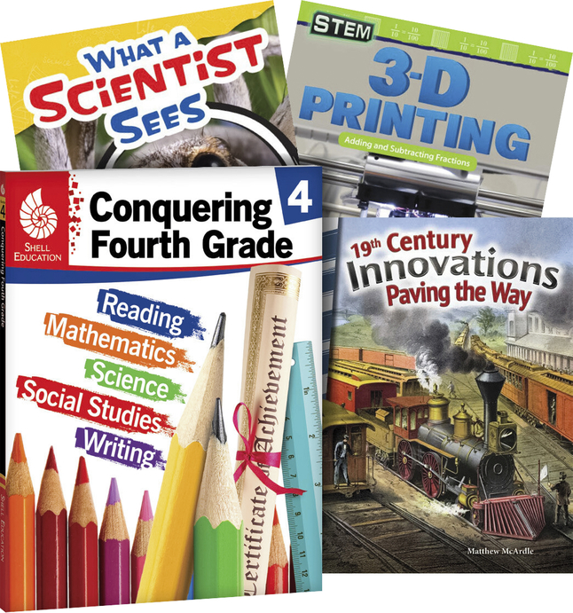 Image for Teacher Created Materials Learn-at-Home: Conquering Fourth Grade, 4-Book Set from School Specialty