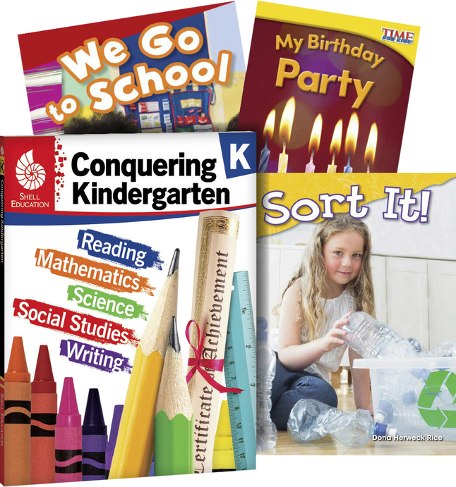 Image for Teacher Created Materials Learn-at-Home: Conquering Kindergarten, 4-Book Set from School Specialty