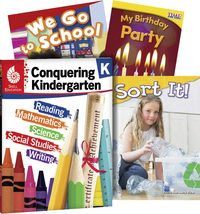 Teacher Created Materials Learn-at-Home: Conquering Kindergarten, 4-Book Set Item Number 2092210