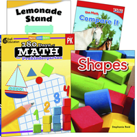 Teacher Created Materials Learn-at-Home: Explore Math Bundle Grade PK, 4-Book Set, Item Number 2092216