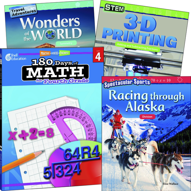Image for TCM Learn-at-Home: Explore Math Bundle Grade 4, 4-Book Set from School Specialty