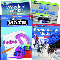 Teacher Created Materials Learn-at-Home: Explore Math Bundle Grade 4, 4-Book Set, Item Number 2092222