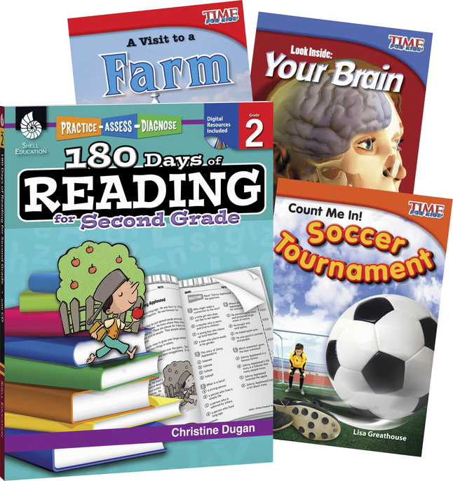 Image for Teacher Created Materials Learn-at-Home Reading: Bundle Grade 2, 4-Book Set from School Specialty