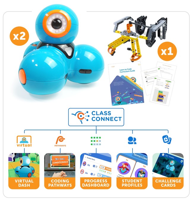 Image for Wonder Workshop Dash Robotics Starter Pack, 2 Year Subscription from School Specialty