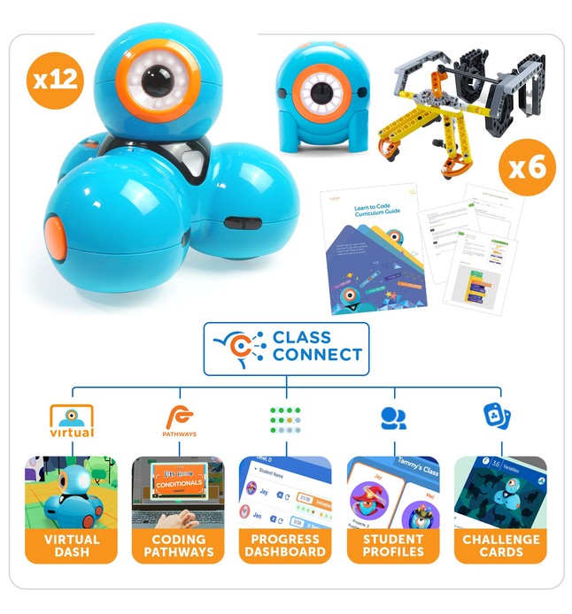 Image for Wonder Workshop Dash Robotics Tech Center Pack, 2 Year Subscription from School Specialty