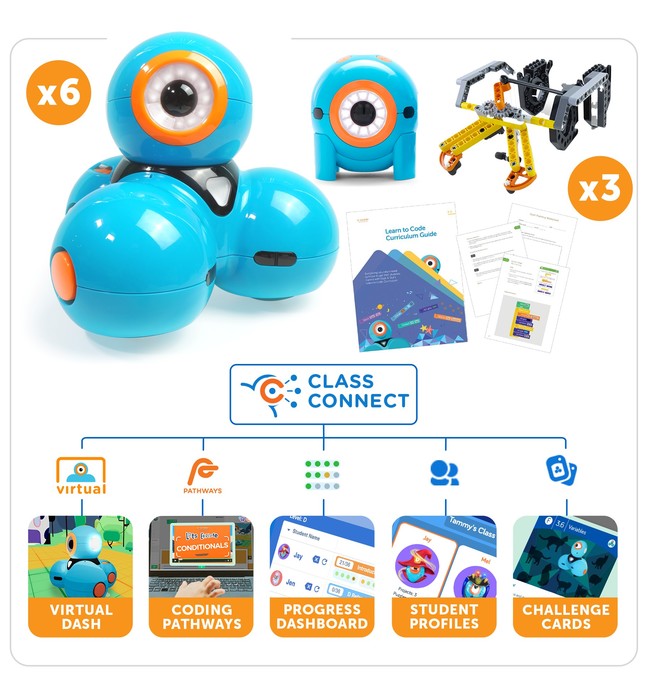 Wonder Workshop Dash Robotics Classroom Pack, 3 Year Subscription, Item Number 2092584