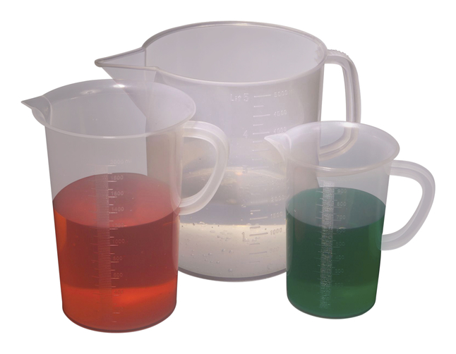 United Scientific Beakers with Handle, Tall Form, PP, 2000 Milliliters, Item Number 2093038