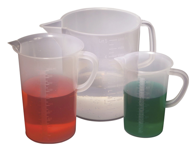 United Scientific Beakers with Handle, Tall Form, PP, 1000 Milliliters, Item Number 2093043