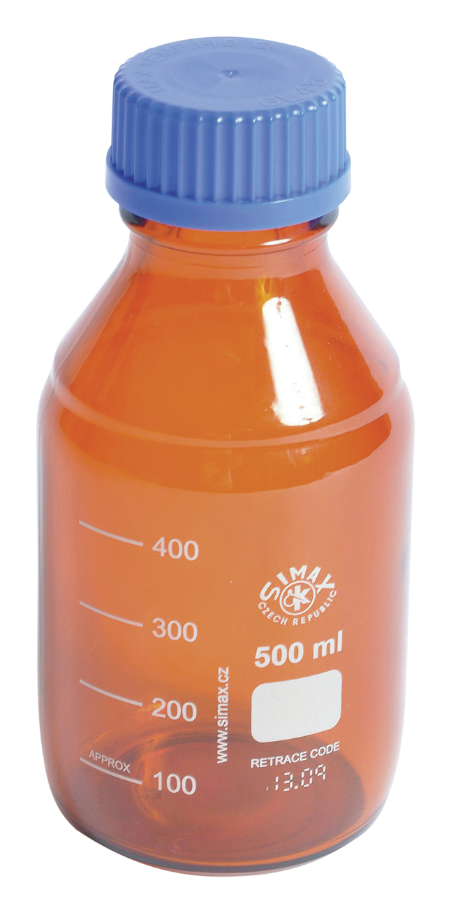 United Scientific Media/Storage Bottles, Amber, 500 Milliliters, Item Number 2093132
