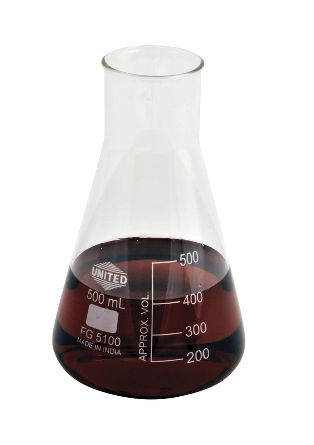 United Scientific Erlenmeyer Flask, Wide Mouth, Borosilicate Glass, 1000 Milliliters, Item Number 2093152