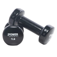 Image for Power System Deluxe Vinyl Dumbbells, 7 Pounds, Black, Pair from School Specialty