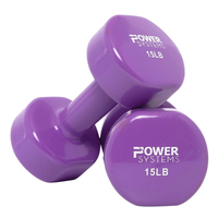 Image for Power System Deluxe Vinyl Dumbbells, 15 Pounds, Purple, Pair from School Specialty