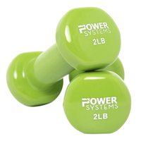Power System Deluxe Vinyl Dumbbells, 2 Pounds, Lime, Pair, Item Number 2093211