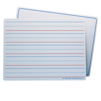 Image for Flipside Two-Sided Dry Erase Learning Mat, Red & Blue Ruled, 9 x 12 Inches, Pack of 12 from School Specialty