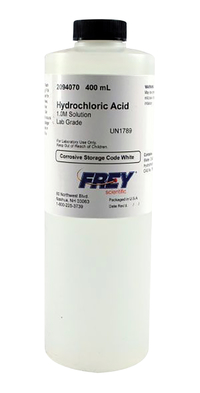 Frey Scientific Hydrochloric Acid - 1 M, 400mL, Item Number 2094070