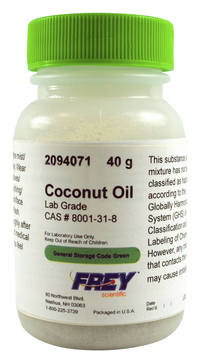 Frey Scientific Coconut Oil, 40g, Item Number 2094071