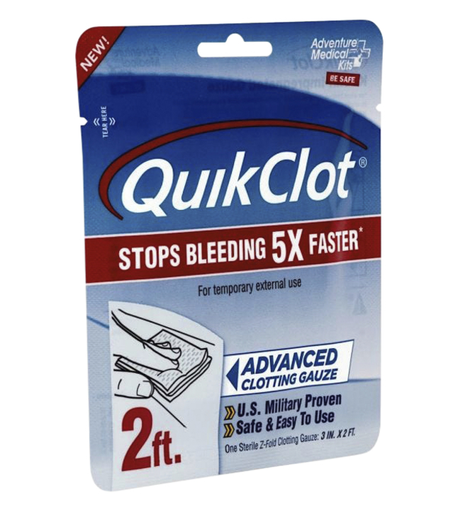 School Health QuickClot Gauze, 3 x 24 Inches, Item Number 2094209
