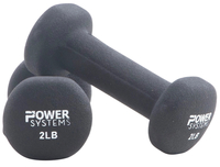 Image for Power Systems Premium Neoprene Dumbbells, 2 Pounds, Black from School Specialty