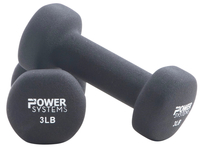 Image for Power Systems Premium Neoprene Dumbbells, 3 Pounds, Black from School Specialty