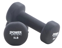 Image for Power Systems Premium Neoprene Dumbbells, 5 Pounds, Black from School Specialty