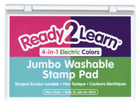 Ready2Learn Jumbo Washable Stamp Pad, 6-11/16 x 4-7/8 x 3/4 Inches, 4-in-1 Electric, Item Number 2094700