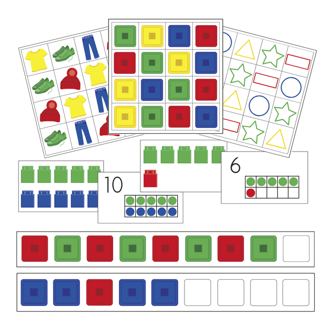 Image for Didax Jumbo Unifix Math PreK Activity Cards, Grades PreK from School Specialty