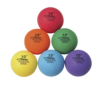 Sportime Poly PG Ball, 10 Inches, Set of 6, Assorted Colors, Item Number 2095333