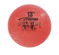 Sportime Poly PG Ball, 13 Inches, Red, Item Number 2095339
