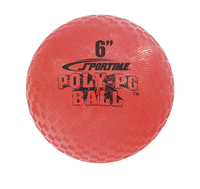 Sportime Poly PG Ball, 6 Inches, Red, Item Number 2095341