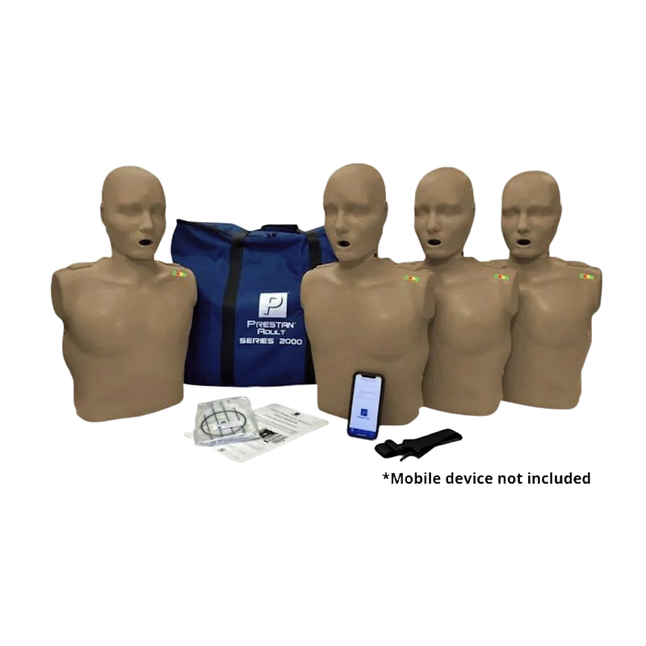 Prestan Professional CPR Training Kit-Series 2000, Adult Dark Skin Tone Manikins, Pack of 4, Item Number 2095817