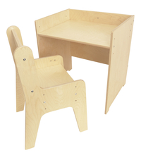 Whitney Brothers Adjustable Economy Desk and Chair Set, 24-1/2 x 20 x 26 Inches, Item Number 2096089