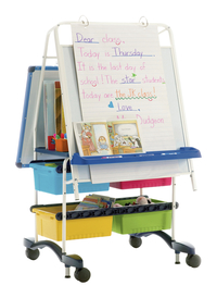 Copernicus Royal Reading Writing Center with Vibrant Tubs and Lids, 31-1/2 x 32 x 56-1/2 Inches, Item Number 2096413