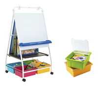 Copernicus Classic Royal Reading Writing Center with Vibrant Tubs and Lids, 33 x 27 x 56-1/2 Inches, Item Number 2096416