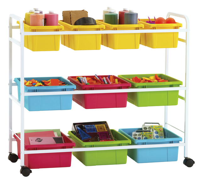 Copernicus Book Browser Cart with Deluxe Tubs, 40-1/2 x 15-3/4 x 36-1/2 Inches, Item Number 2096433