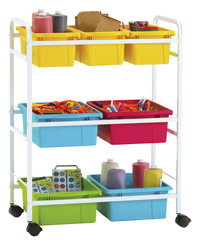 Image for Copernicus Small Book Browser Cart with Deluxe Tubs, 28 x 15-3/4 x 36-1/2 Inches from School Specialty