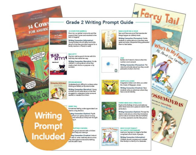 Achieve It! Read-Aloud Books with Writing Connector Prompts, Grade 2, Set of 11, Item Number 2096654